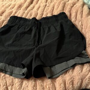 Gymshark Black and Gray Athletic Shorts